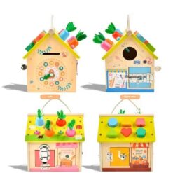 Casuta educationala, 6 in 1 activitati, joc de tip Montessori, 3 ani+ 01