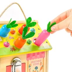 Casuta educationala, 6 in 1 activitati, joc de tip Montessori, 3 ani+ 01