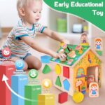 Casuta educationala, 8 in 1 activitati de tip Montessori, 3 ani+