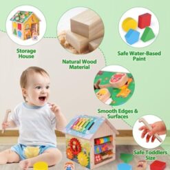 Casuta educationala, 8 in 1 activitati de tip Montessori, 3 ani+ 01