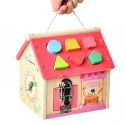 Casuta educationala, 8 in 1 activitati, joc de tip Montessori, 3 ani+ 07