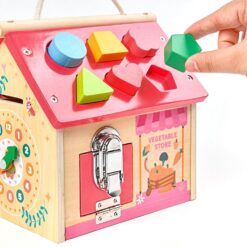 Casuta educationala, 8 in 1 activitati, joc de tip Montessori, 3 ani+ 07