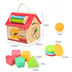 Casuta educationala, 8 in 1 activitati, joc de tip Montessori, 3 ani+ 07