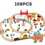 Circuit cu trenulet magnetic,108 piese, 3 ani+