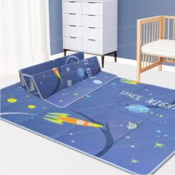 Covor pliabil de joacă termoizolant cu două fețe, 200 x 180 x 0.8 cm, Cosmos 01