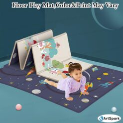 Covor pliabil de joacă termoizolant cu două fețe, 200 x 180 x 0.8 cm, Cosmos 01