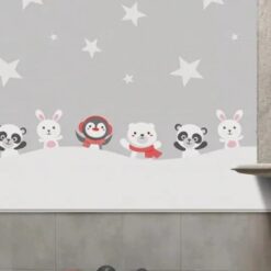 Covor pliabil de joacă termoizolant cu două fețe, 200 x 180 x 0.8 cm, Happy 01