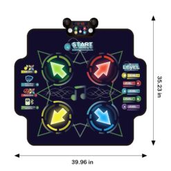 Covoras muzical interactiv pentru dans, cu conexiune bluetooth, muzica si lumini LED, 3 ani+ 01