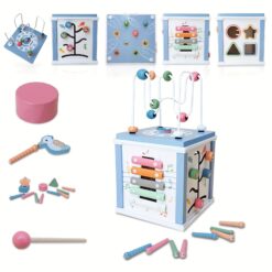 Cub de activitati 10 in 1 de tip Montessori, 3 ani+6