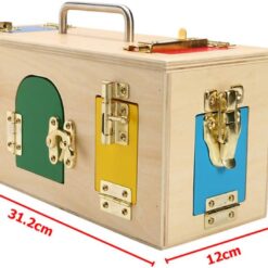 Cutie Montessori cu încuietori (Lock Box , Busy Box), 3 ani 01