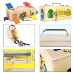 Cutie Montessori cu încuietori (Lock Box , Busy Box), 3 ani 01