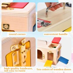 Cutie Montessori cu încuietori (Lock Box , Busy Box), 3 ani 01
