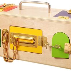 Cutie Montessori cu încuietori (Lock Box , Busy Box), 3 ani 01