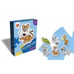 Set 6 puzzle-uri pentru bebelusi din 2 sau 3 piese -Animale din jungla