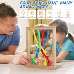 Joc Montessori, joc educativ de logică și motricitate fină, tip „Twist and Shape”, 3 ani+ 01