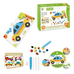 Joc creativ Mozaic Pixel cu 248 piese, Vehicule, 3 ani+ 05