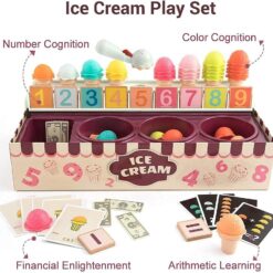 Joc de tip Montessori din lemn, Asociere si Matematica, 3 ani 01