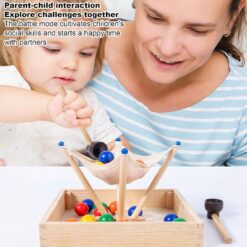 Joc detip Montessori, 2 in 1, asociere si dexteritate, 3 ani 01