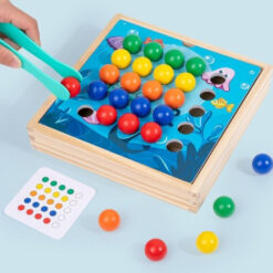 Joc detip Montessori, 2 in 1, asociere si dexteritate, 3 ani 01