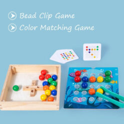 Joc detip Montessori, 2 in 1, asociere si dexteritate, 3 ani 01