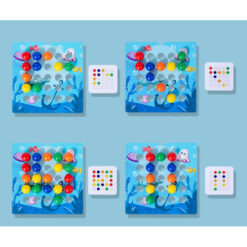 Joc detip Montessori, 2 in 1, asociere si dexteritate, 3 ani 01