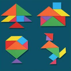 Joc educativ 3 in 1, Tangram, X si 0, Tetris, 3 ani+