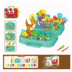 Joc educativ, Mozaic dino cu geanta si bormasina 285 piese, 3 ani+