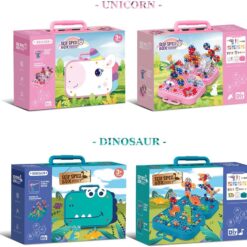 Joc educativ, Mozaic unicorn cu geanta si bormasina 285 piese, 3 ani+ 01