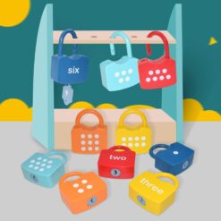 Joc educativ cu lacăte și chei pentru învățarea cifrelor, 20 piese, 3 ani 01
