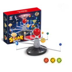 Joc educativ, proiector, Sistemul Solar cu proiectie, sunete si pictura DIY, 6 ani+