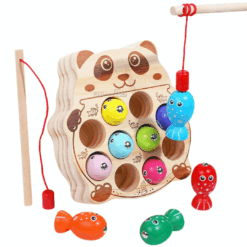 Joc magnetic de pescuit, din lemn, Ursulet