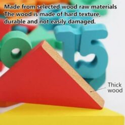 Joc matematica din lemn cu cifre si tangram, 3 ani