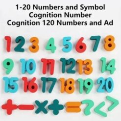 Joc matematica din lemn cu cifre si tangram, 3 ani