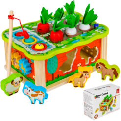 Joc multifunctional, jucarie de tras, sortator de forme, joc magnetic, 18 LUNI+ 01