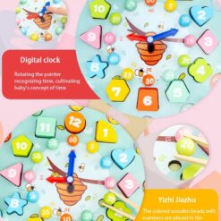 Joc multifuntional de tip montessori, Motricitate si ceas, 3 ani01