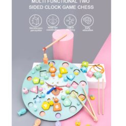 Joc multifuntional de tip montessori, Motricitate si ceas, 3 ani01