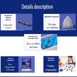 Joc strategic, Set 20 pietre magnetice, 9 ani+