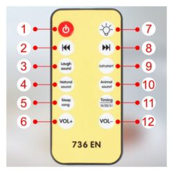 Jucarie bebe pentru patut, 0 luni+, Carusel muzical cu telecomanda, Albastru