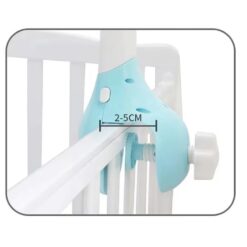 Jucarie bebe pentru patut, 0 luni+, Carusel muzical cu telecomanda, Gri 01