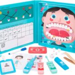 Jucarie educativa, Trusa medic dentist din lemn, 3 ani