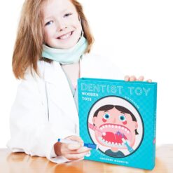 Jucarie educativa, Trusa medic dentist din lemn, 3 ani 01
