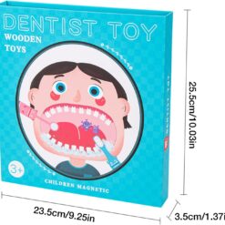 Jucarie educativa, Trusa medic dentist din lemn, 3 ani 01