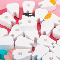 Jucarie educativa, Trusa medic dentist din lemn, 3 ani 01