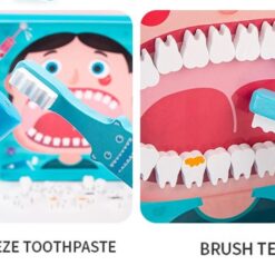 Jucarie educativa, Trusa medic dentist din lemn, 3 ani 01