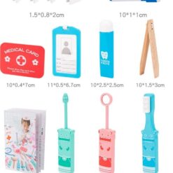 Jucarie educativa, Trusa medic dentist din lemn, 3 ani 01