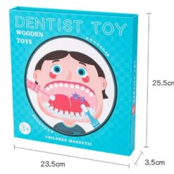 Jucarie educativa, Trusa medic dentist din lemn, 3 ani 01