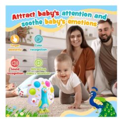 Jucărie educativă și motrică pentru bebeluși, Păun, 12 luni+