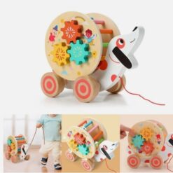 Jucarie interactiva de tras, din lemn -Catel 02