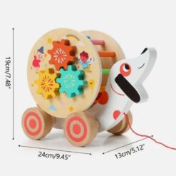 Jucarie interactiva de tras, din lemn -Catel 02