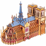 Macheta 3D din lemn, Notre-Dame Paris, 8 ani+